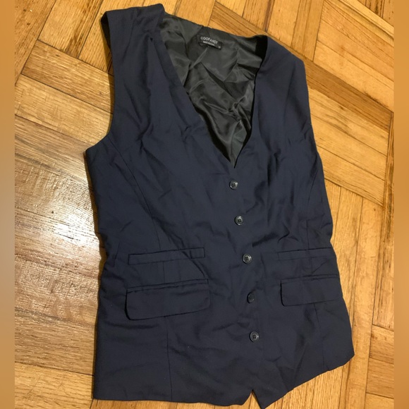 COOFANDY Slim Fit Business Suit Vest / Formal Navy Blue Mens Vest. Fancy Buttons - Picture 6 of 6